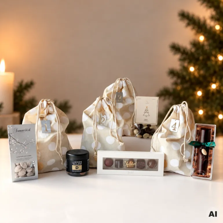 Adventskalender med danske luksuslækkerier