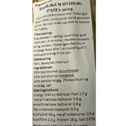 Basilikum Hvidløgs Pasta, Pastariget Bornholm