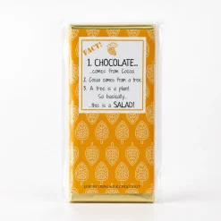 Budskabs chokolade: "Chocolate...is a salad"