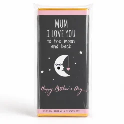 Budskabs chokolade: "MUM I LOVE YOU to the moon and back" - Mors dag