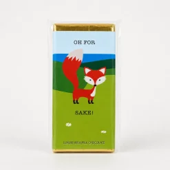 Budskabs chokolade: "OH FOR FOX SAKE!"