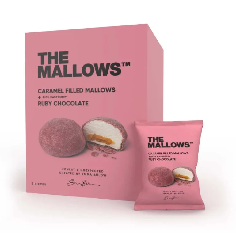 Caramel Filled Mallows Ruby Chocolate Box - The Mallows