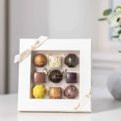 Chokoladegaveæske med 9 fyldte chokolader - Xocolatl