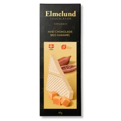 Chokoladeplade, hvid chokolade med karamel (økologisk)