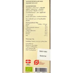 Chokoladeplade, mælkechokolade med fransk nougat (økologisk)