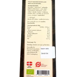 Chokoladeplade, mælkechokolade med flydende saltkaramel (økologisk)