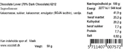 Chokoladeplade 70% Or Noir fra Xocolatl