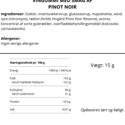 Cocktail vingummi med RED WINE fra SWEEDS (flowpack)
