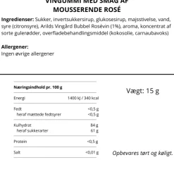 Cocktail vingummi med SPARKLING ROSÉ fra SWEEDS (Flowpack)