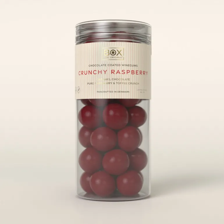 Crunchy Raspberry gourmetvingummi 250 g - Box The Original