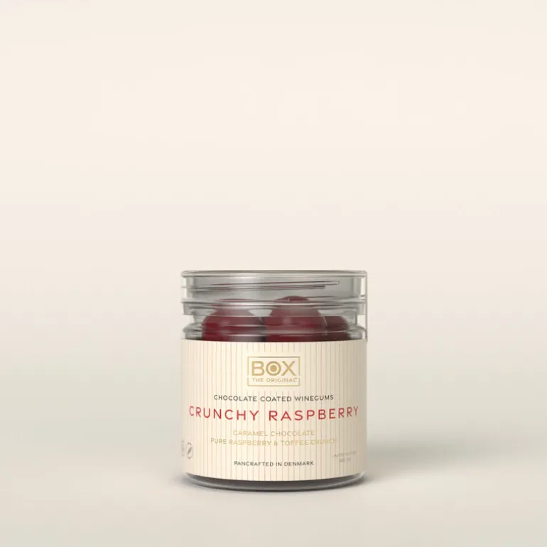 Crunchy Raspberry gourmetvingummi 110 g - Box The Original