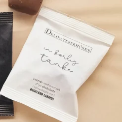 en kærlig tanke' - lakrids med chokolade fra Bagsværd Lakrids