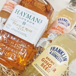 Gavekurv - gin & tonic gave med Peach & Rose gin