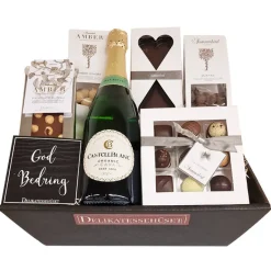 Gavekurv - 'God bedring' gave med mousserende CAVA og chokolade fra Summerbird