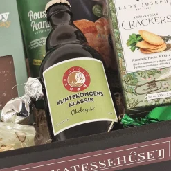 Gavekurv - lille øl-kurv 'Happy Birthday' med specialøl og delikatesser