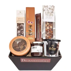 Gavekurv med et væld af chokolade