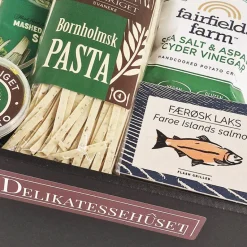 Gavekurv med Pasta, Laks og chips