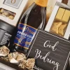 Gavekurv - ønsk 'God bedring' med Prosecco-bobler, chokolade og lakrids