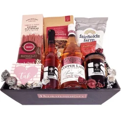 Gavekurv - 'TAK' med sydafrikansk Rosé og danske specialiteter