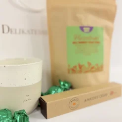 Gavepose til far med krus og kaffe
