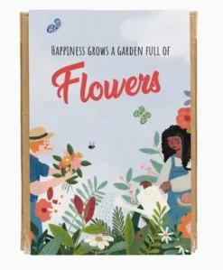 Gaveæske 'Happiness grows a garden full of flowers' - lille, Blossombs