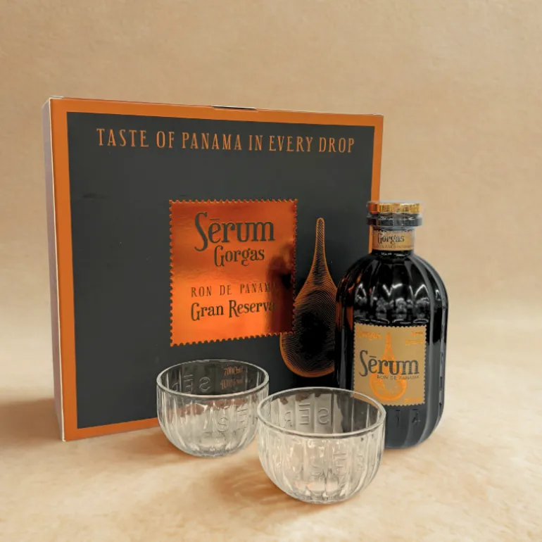 Gaveæske - Sérum Gorgas Gran Reserva 8 års + Glas