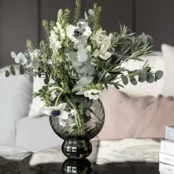 Glasvase - Meadow swirl Grey