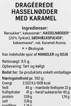 Hasselnødder Hvid Karamel, flowpack - Elmelund