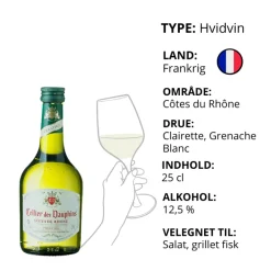Hvidvin, Cellier des Dauphins - Prestige Mediterranée IGP 25 cl (Frankrig)
