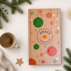 Julekalender med fyldte chokolader fra Anker Chokolade
