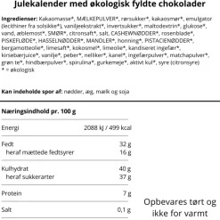 Julekalender med fyldte chokolader fra Anker Chokolade