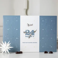 Julekalender med fyldt mørk chokolade (2 pers.) fra Xocolatl
