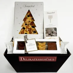 Julekurv med luksus chokolade fra Summerbird