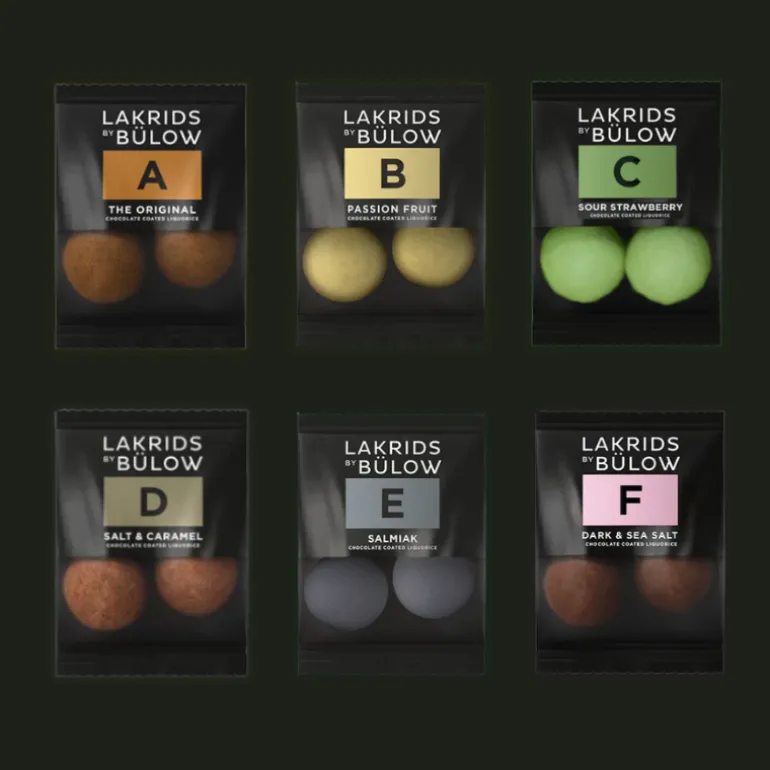 Lakrids by Bülow flowpack samlingen