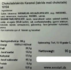 Lakridser med karamel-chokolade i æske - vælg variant