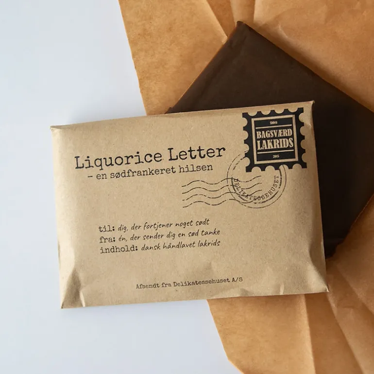 Liquorice Letter fra Bagsværd Lakrids med 'Classic'-lakrids