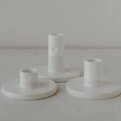 Lysestage 🖤 | Keramik | 7,5 cm høj