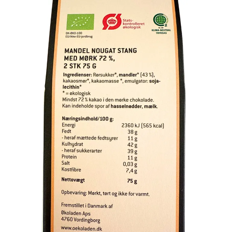 Mandelnougat stænger