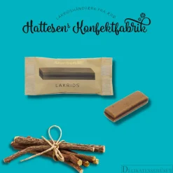 Mini Ærøstang med lakrids fra Hattesen's Konfektfabrik