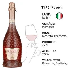 Mousserende, Bosio - Moscato Spumante Rosé