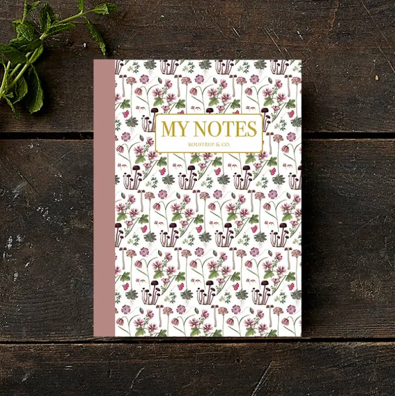 Noteshæfte | Rose blomstermønster