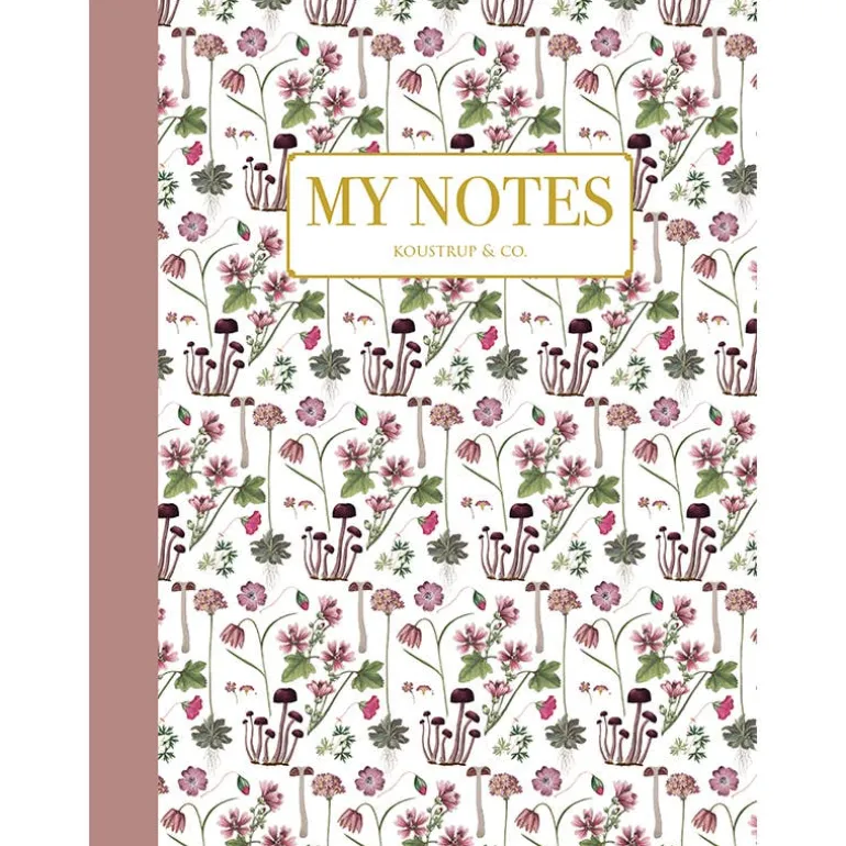 Noteshæfte | Rose blomstermønster