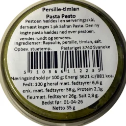 Persille Timian Pesto, Pastariget Bornholm