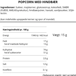 Popcorn med hindbær, No Crap Flowpack