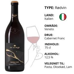 Rødvin, Ca' Di Rajo - Cabernet Franc (Italien)