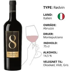 Rødvin, Feudo Bizantini 8 Limited Edition (Italien)