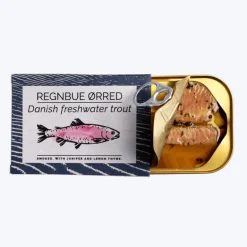 Røget dansk regnbueørred, enebær og citrontimian - Fangst