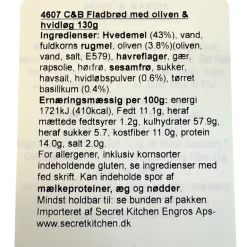 Snackbrød med oliven og hvidløg