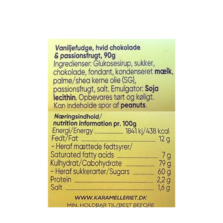 Solstrejf - Fudge-Karamel m. hvid chokolade og passionsfrugt