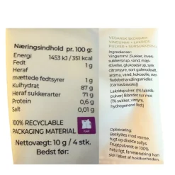 STORKØB, Vingummi med hvid chokolade, lakrids og vilde bær. Flowpack - Box the original (50 stk.)